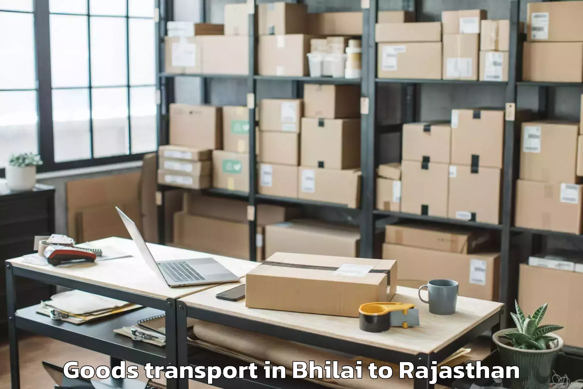 Easy Bhilai to Abu Road Goods Transport Booking